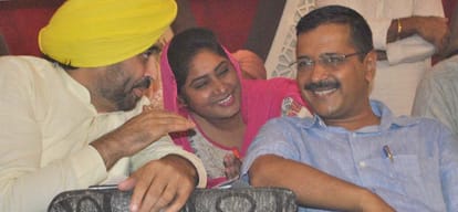Arvind Kejriwal said thad he can fall in feet of kejriwal.