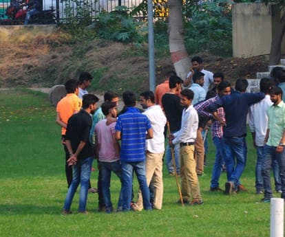 Clashes in lucknow university.