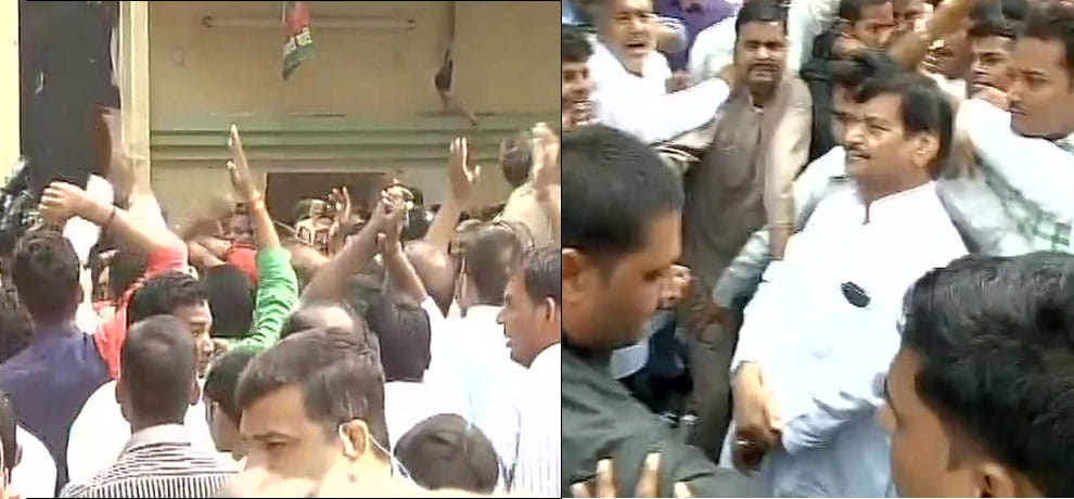 Protest with patients in Collectorate