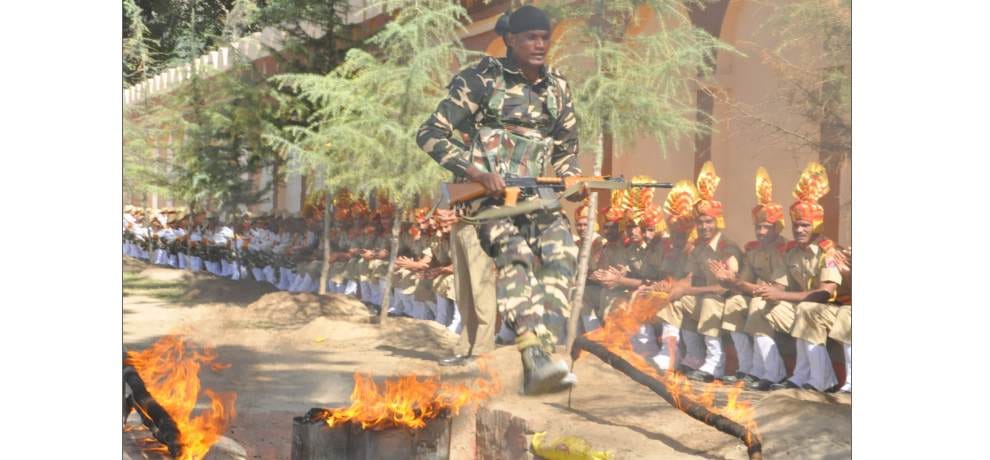Stunts by SSB Jawans in passing out Parade