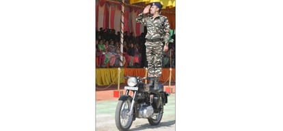Stunts by SSB Jawans in passing out Parade