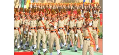Stunts by SSB Jawans in passing out Parade