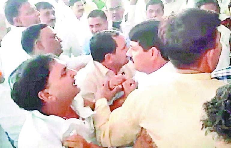 Supporters of the two candidates clashed during campaigning