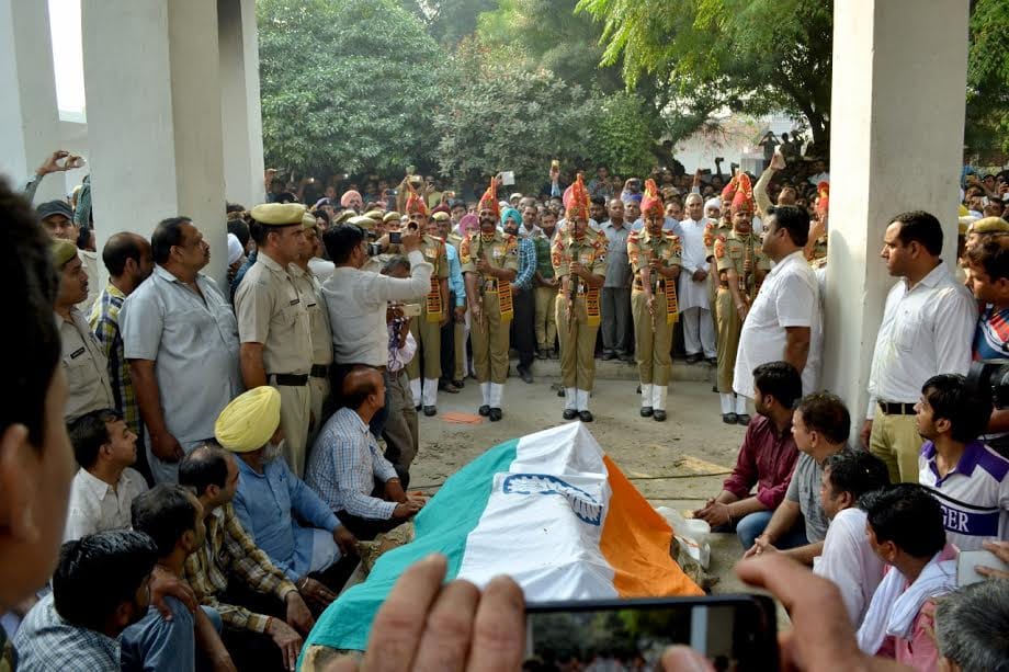  Haryana Kurukshetra bsf soldier sushil kumar funeral, pictures
