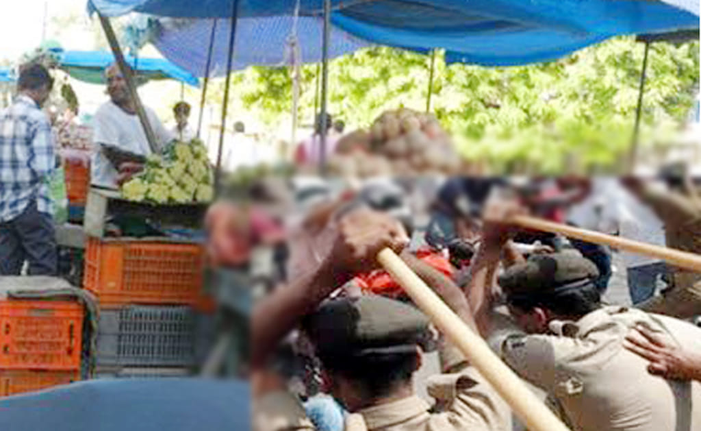 handcart attack on police stones outcry