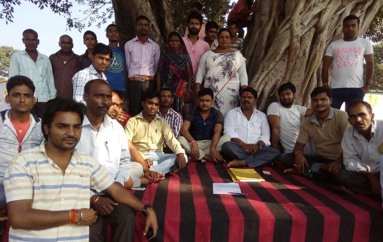 police stopped repairing work of a temple