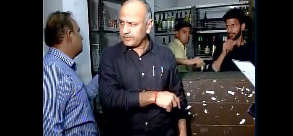 Deputy Chief minister manish sisodia raided on liquor shops mayur vihar
