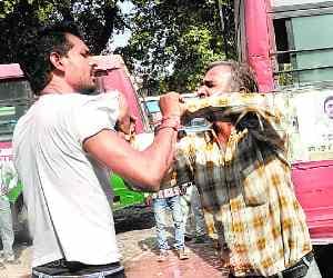Seating passengers on the bus drivers assaulted