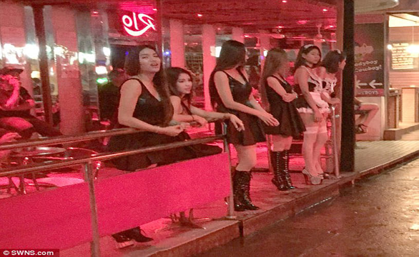 Thailand's red light sex workers are wearing black 