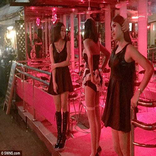 Thailand's red light sex workers are wearing black 