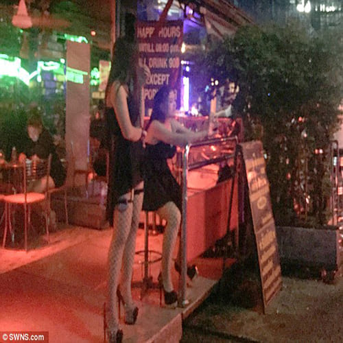Thailand's red light sex workers are wearing black 