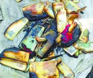 When the fire burned a half million in cash