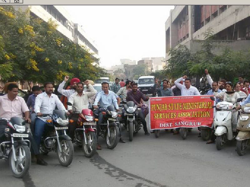 Ministerial Services Association, strike up the pen, bike rally, demonstration, Sangrur