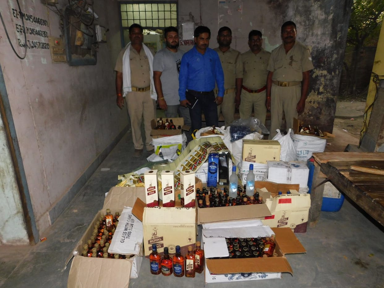 The two were arrested on the wine label of Haryana state, eight search