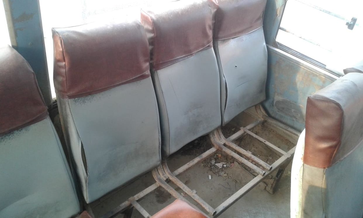 roadways buses damaged, traveling in private bus