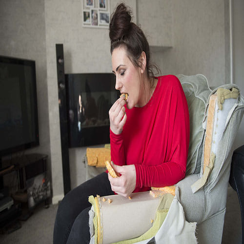 Vicky Cullen Can't Stop Eating Her Armchair