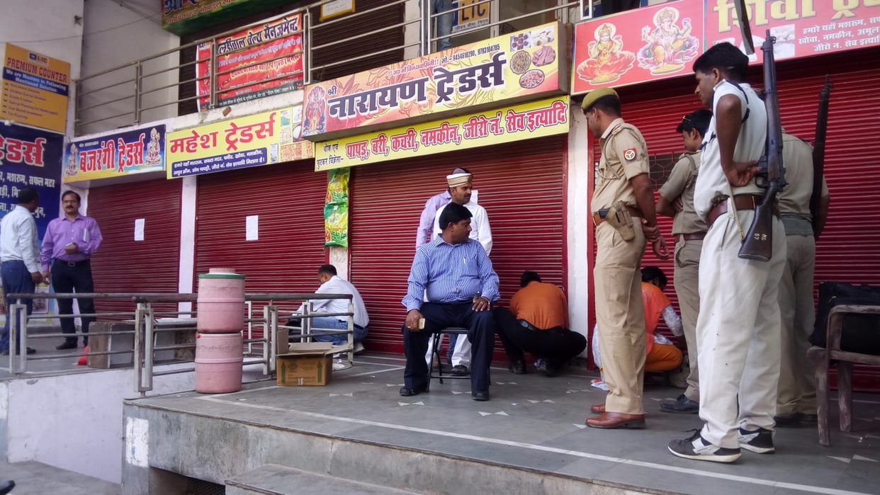 Raid on Khoya mandi, five shops seized