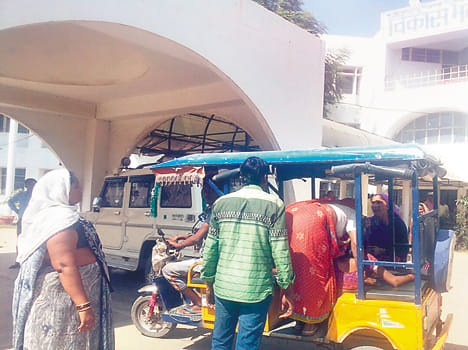 The woman came out of the bank pension delivery