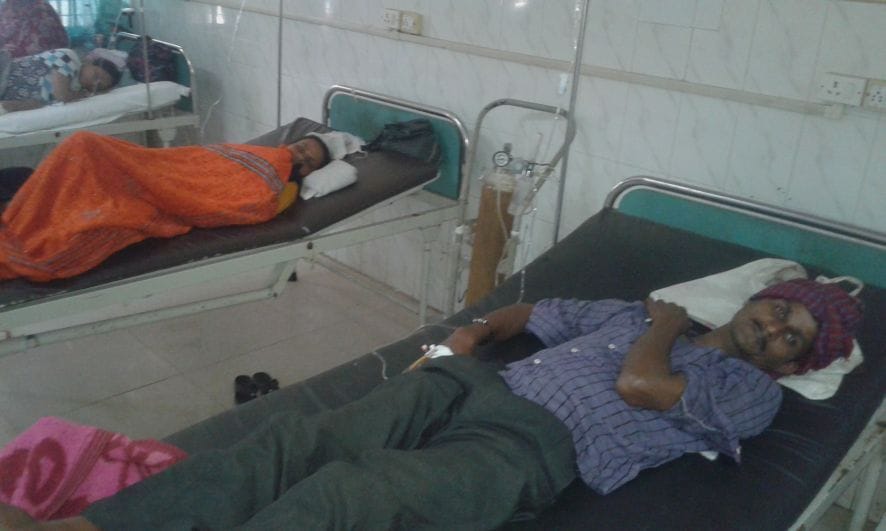 Six patients hospitalized including aged
