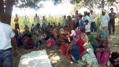 young man body was found hanging from a tree auraiya