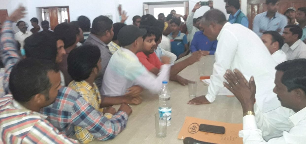Ruckus panchayat meeting area, an altercation with BDO, melee