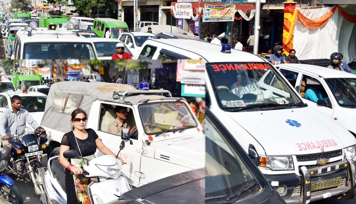 big traffic jam problem in kanpur