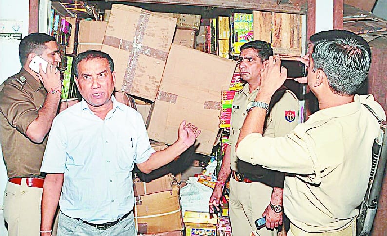 Fireworks shop raid