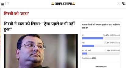 Amar Ujala Poll: resignation of cyrus mistri is a right decision