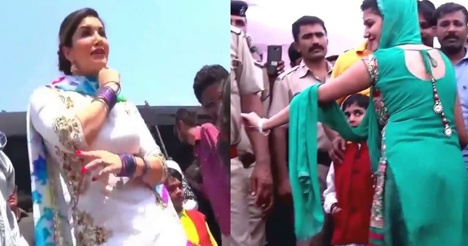 sunny leone dance with haryanvi singer sapna chaudhary on a stage, watch here viral video 