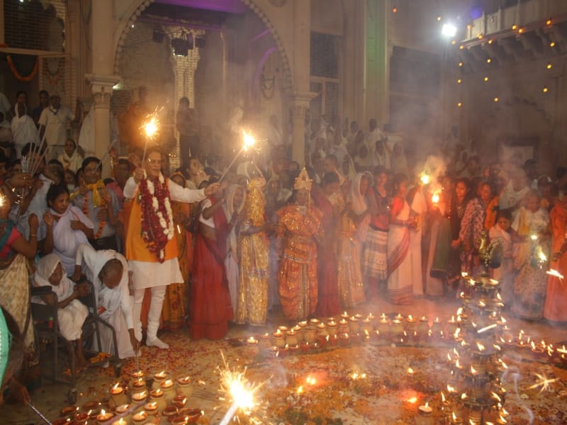 widows of vrindavan celebrating deepawali