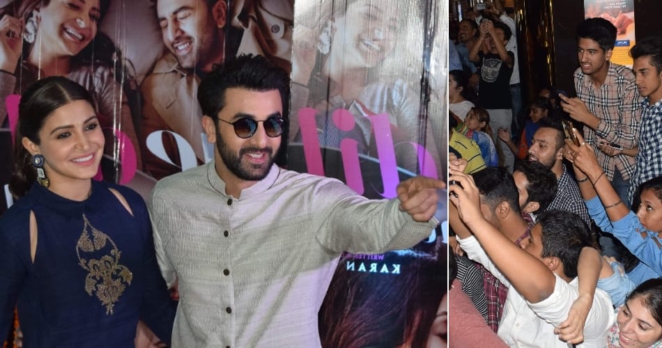 Ranbir kapoor and anushka sharma is in elante mall chandigarh for promotions