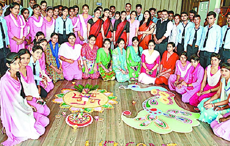 Garnish Rangoli, celebrated Diwali 