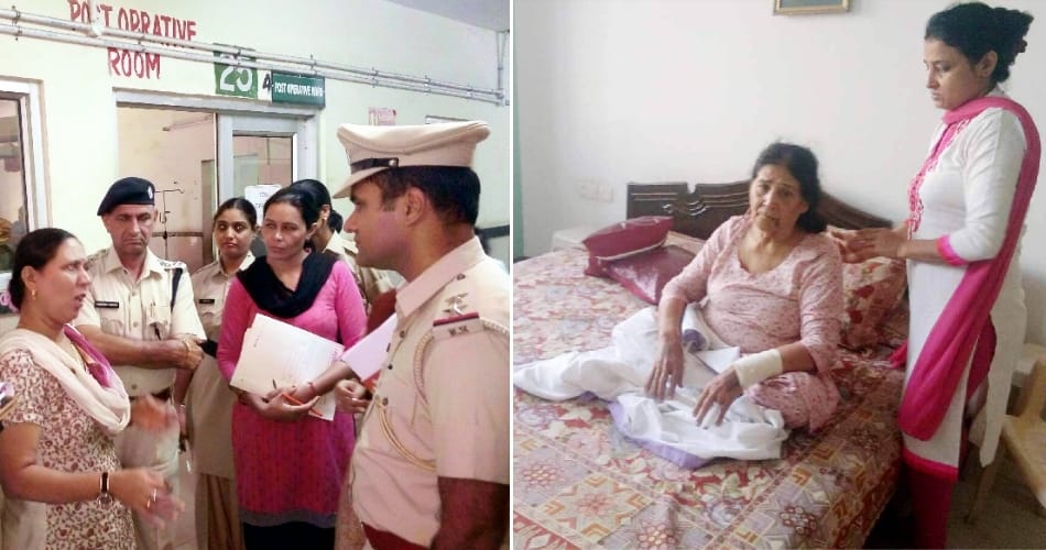 Kidnaped old lady and robbery of 13 lakh in pihowa haryana
