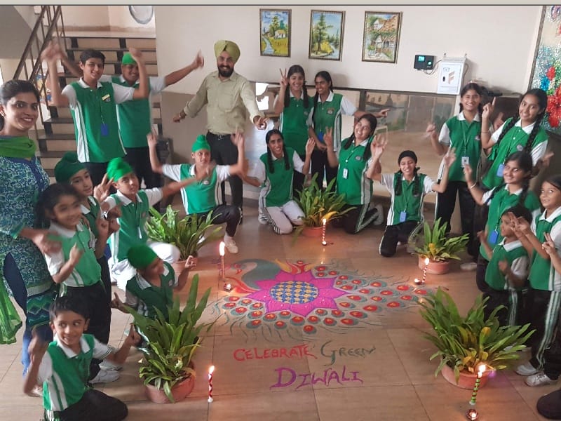  Schaller Field Public School, students, pollution-free Diwali celebrations pledge, Patiala