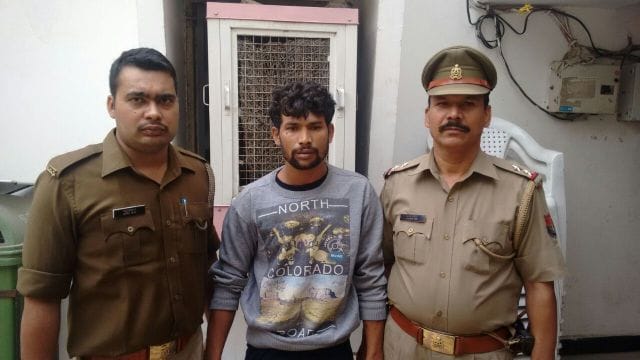Truck loot, revealing an arrest