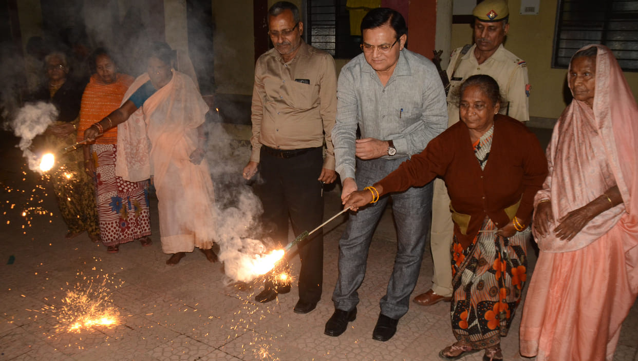 Diwali celebrated in family homes with SP 