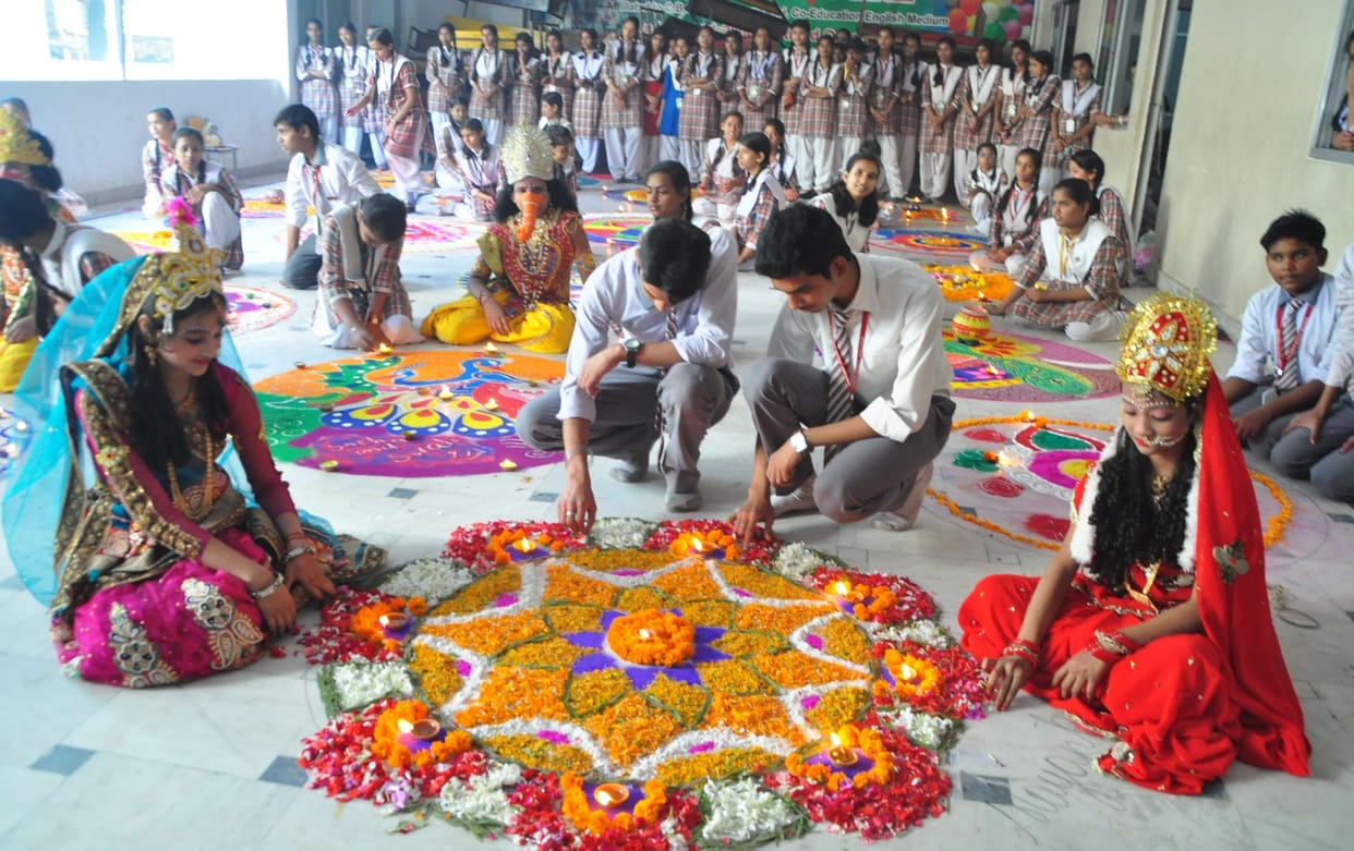 Celebrated Diwali Rangoli made