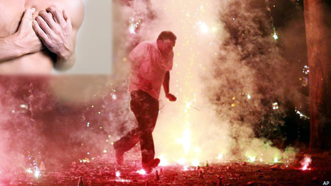 patients take care from diwali crackers and bomb