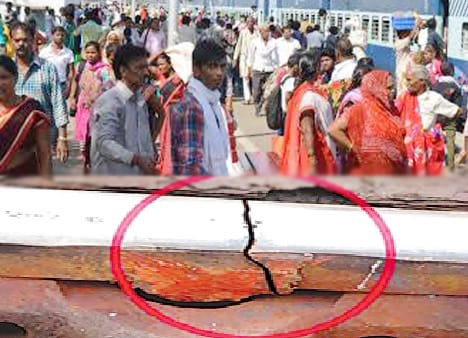 trains were passing through damaged track