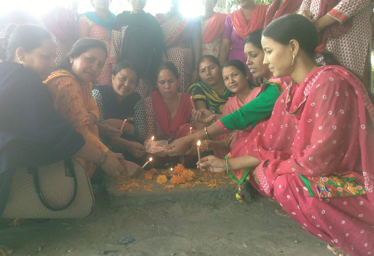 Anganwadi workers tributes to the martyrs