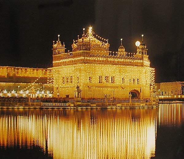 Diwali celebration at golden temple in amritsar punjab