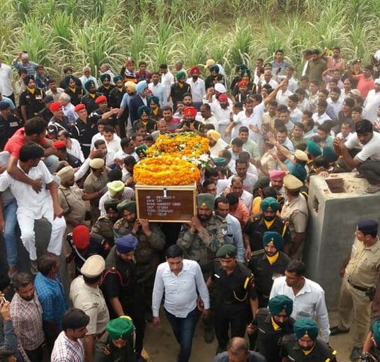 funeral of martyr Mandeep Singh, cm manohar lal khattar got emotional