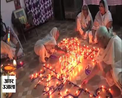 Diwali celebration in old age home