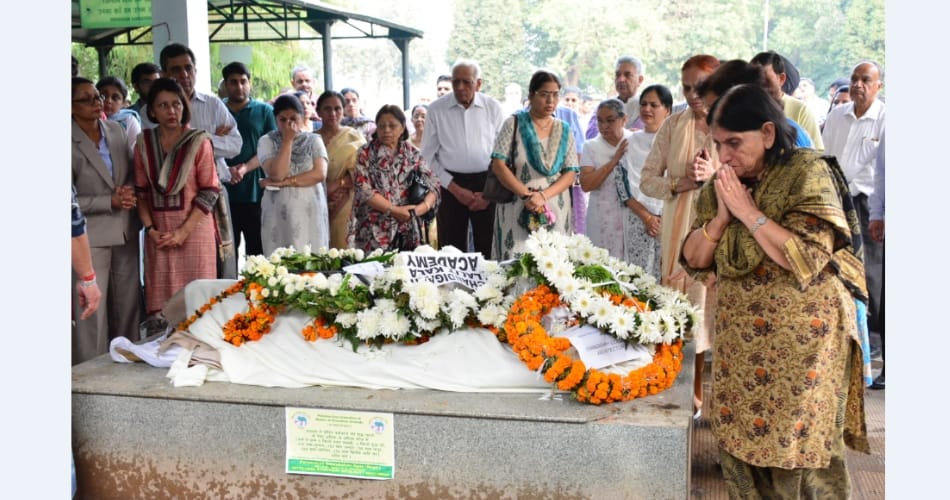 funeral of first Indian Chief Architect Manmohan Nath Sharma