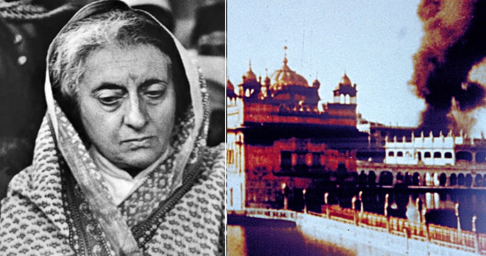 indira gandhi reaction on operation blue star result
