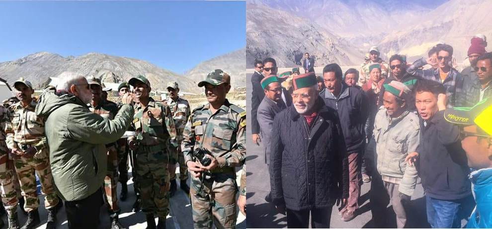 PM Narendra Modi Celebrates diwali with army and ITBP in sumdoh kinnaur himachal pradesh