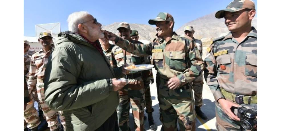 PM Narendra Modi Celebrates diwali with army and ITBP in sumdoh kinnaur himachal pradesh