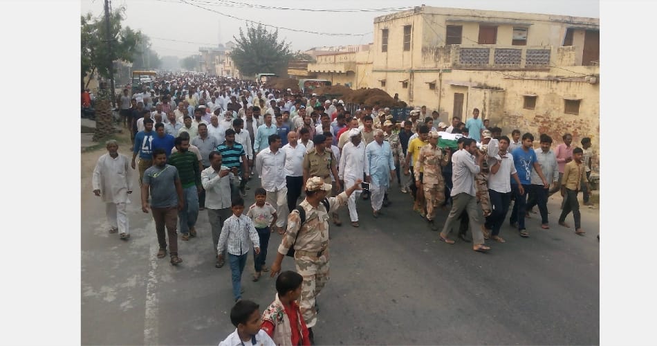 funeral of martyr deepak kumar in jhajjar haryana