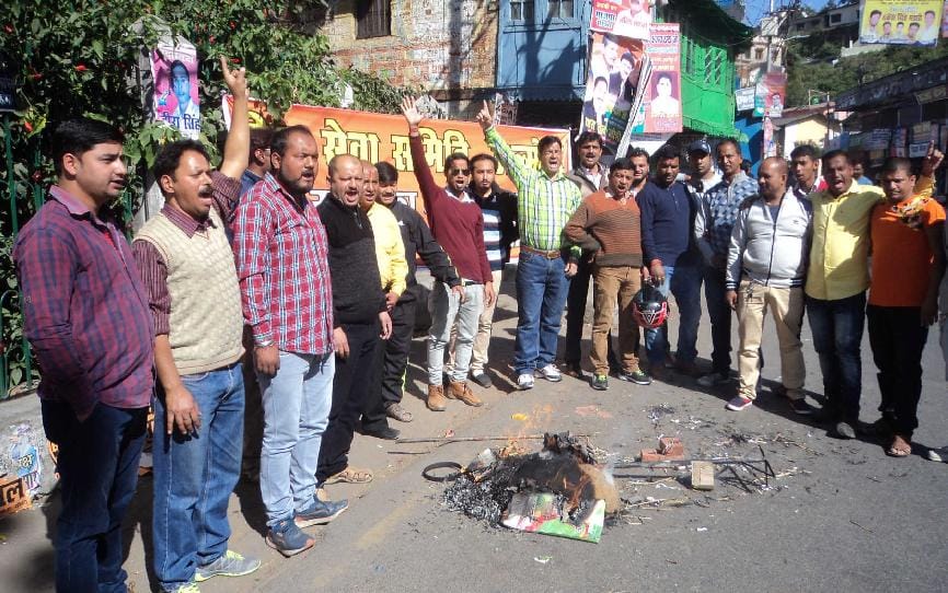 Burnt effigies of Bangladesh, protesting protested