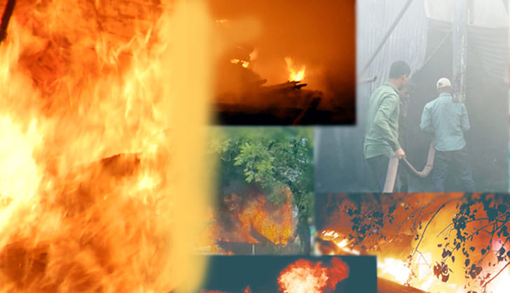 spark of fireworks everywhere devastation